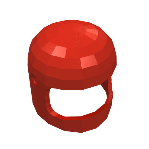 Helmet Classic with Thin Chin Guard and Visor Dimples