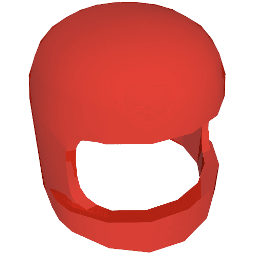 Helmet Classic with Thick Chin Guard without Visor Dimples em Vermelho