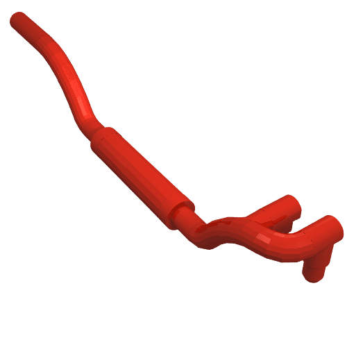 Exhaust Pipe Twin Inlet 11L Right em Vermelho