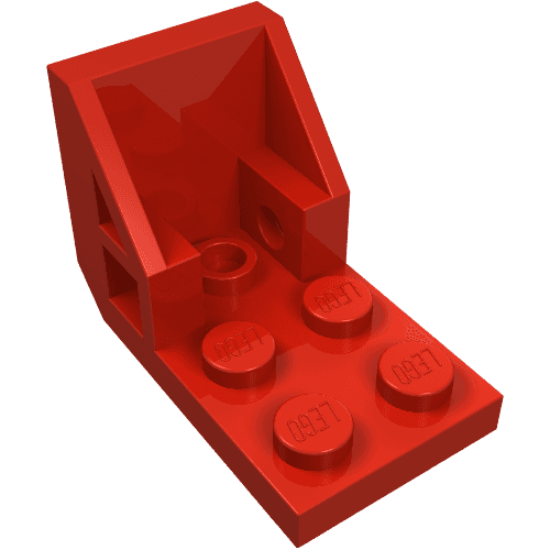 Bracket 3 x 2 - 2 x 2 [aka Space Seat] em Vermelho