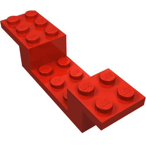Bracket 8 x 2 x 1 1/3 em Vermelho