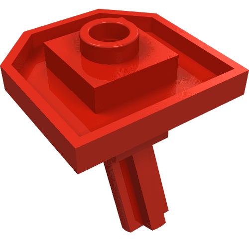 Large Figure Shield Holder with Technic Axle em Vermelho