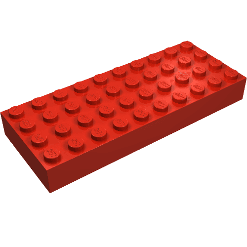 Brick 4 x 10 em Vermelho