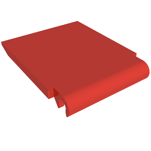 Trailer Base Ramp 4 x 16 x 1 em Vermelho