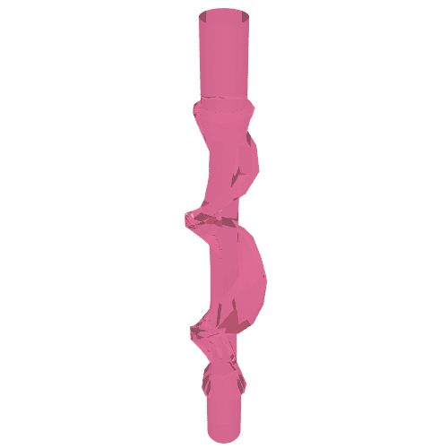 Wave / Power Burst / Flame, Bolt Spiral with Bar Ends em Rosa escuro translúcido