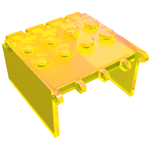 Windscreen 4 x 4 x 2 Canopy Extender, Hinge em Amarelo translúcido
