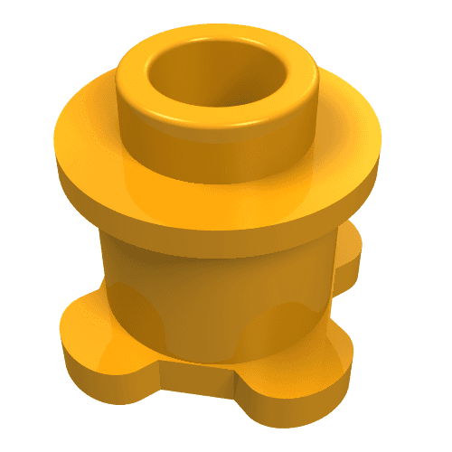 Belville / Scala, Brick Round 1 x 1 x 2/3 Round em Laranja médio