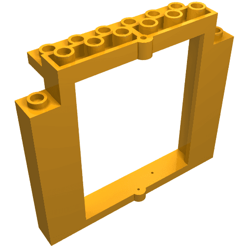 Door Frame 2 x 8 x 6 Swivel without Bottom Notches em Laranja médio