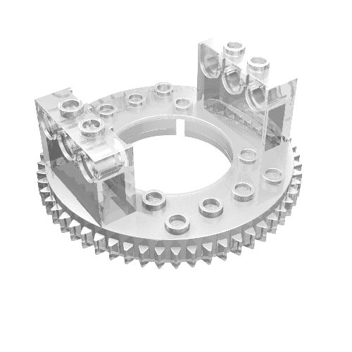 Technic Turntable Large Type 1 Top, 56 Tooth em Transparente