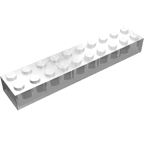 Brick 2 x 10 em Transparente