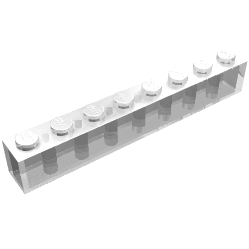 Brick 1 x 8 em Transparente