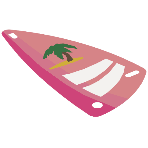 Sail, Triangular, 6 x 12 with Palm Tree Print