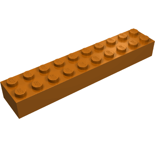 Brick 2 x 10 em Laranja escuro