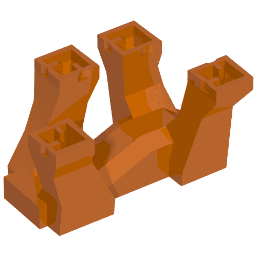 Animal / Creature Body Part, Dinosaur, Triceratops / Stegosaurus / Three-Headed Dog Legs em Laranja escuro