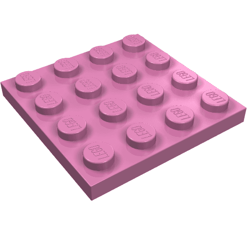 Plate 4 x 4 em Rosa escuro