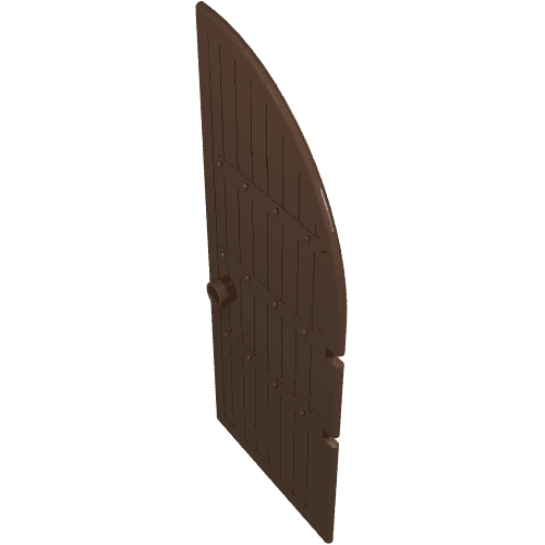 Door, Gate 1 x 5 x 11 Curved Top em Marrom