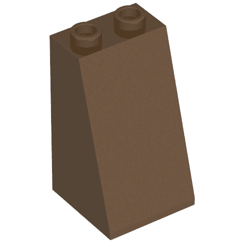 Brick Sloped 75° 2 x 2 x 3 [Hollow Studs] em Marrom