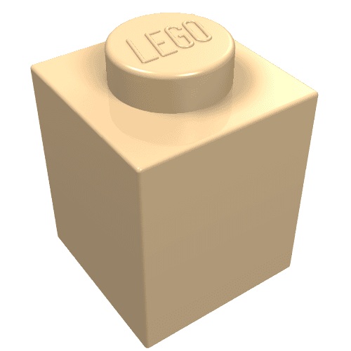 Brick 1 x 1 em Laranja muito claro