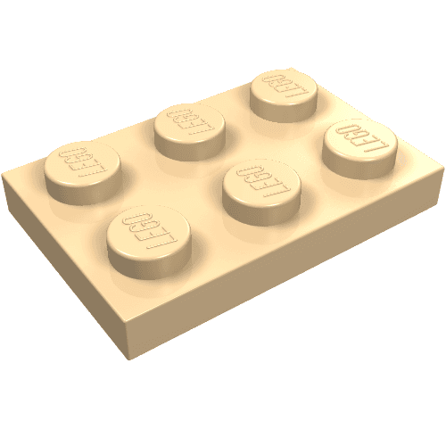 Plate 2 x 3 em Laranja muito claro
