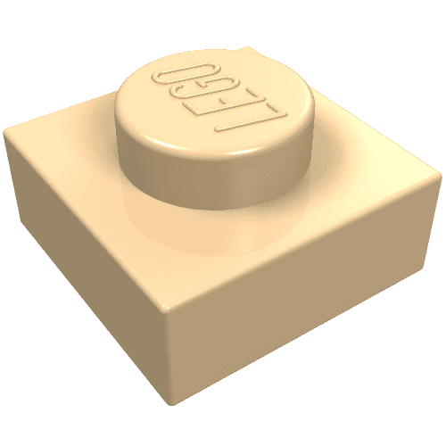 Plate 1 x 1 em Laranja muito claro