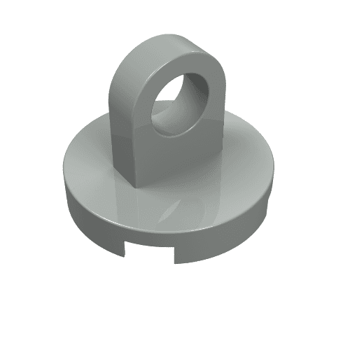 Tile Special Round 2 x 2 - Thin Lifting Ring em Cinza claro