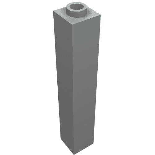 Brick 1 x 1 x 5 with Blocked Open or Hollow Stud em Cinza claro