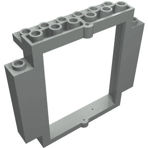 Door Frame 2 x 8 x 6 Swivel with Bottom Notches em Cinza claro