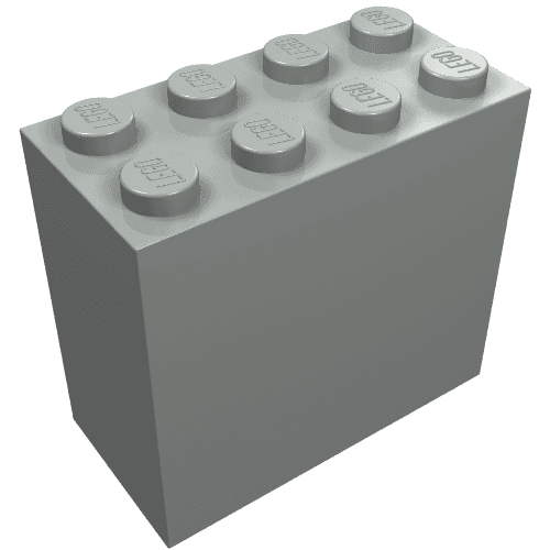 Brick 2 x 4 x 3 em Cinza claro