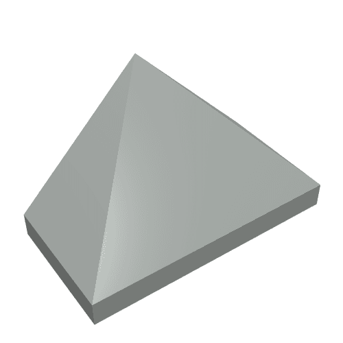 Brick Sloped 45° 2 x 1 Triple with Ovoid Bottom Pin em Cinza claro