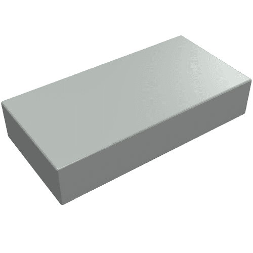 Tile 1 x 2 without Groove em Cinza claro