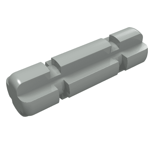 Technic Axle 2 Notched em Cinza claro