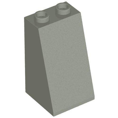 Brick Sloped 75° 2 x 2 x 3 [Hollow Studs] em Cinza claro