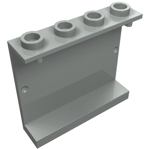 Panel 1 x 4 x 3 [Hollow Studs] em Cinza claro