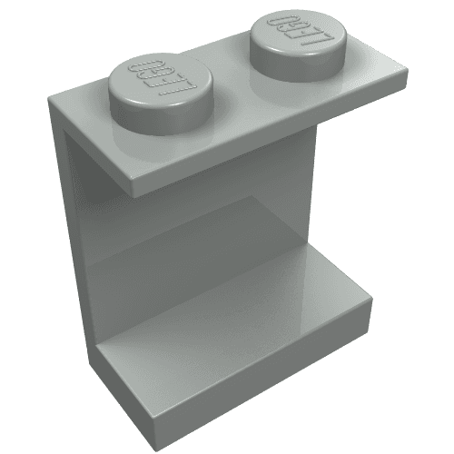 Panel 1 x 2 x 2 [Solid Studs] em Cinza claro
