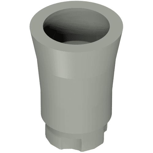 Plant, Palm Tree Trunk - Short Connector, Axle Hole with 2 Inside Prongs em Cinza claro