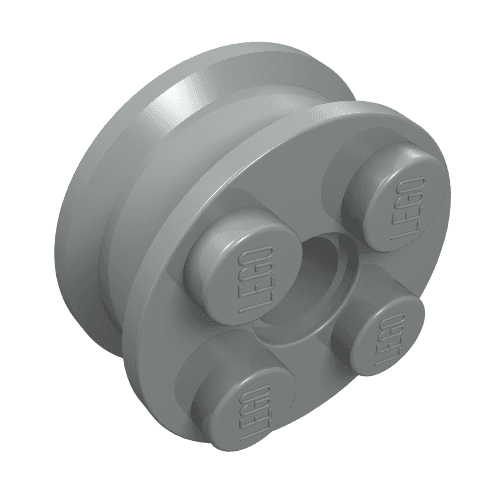 Wheel Freestyle with 2 x 2 Studs and Pin Hole em Cinza claro