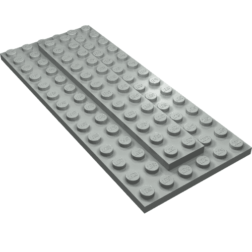 Battery Cover, Train Car Roof 6 x 14 em Cinza claro
