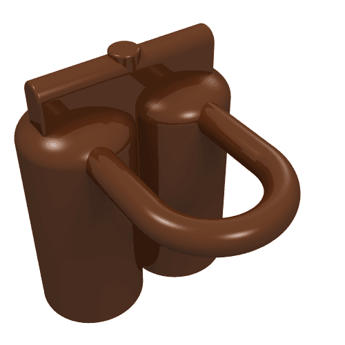 Minifig Neckwear Airtanks with Large Holes em Marrom avermelhado