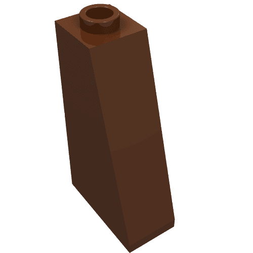 Brick Sloped 75° 2 x 1 x 3 with Open Stud em Marrom avermelhado