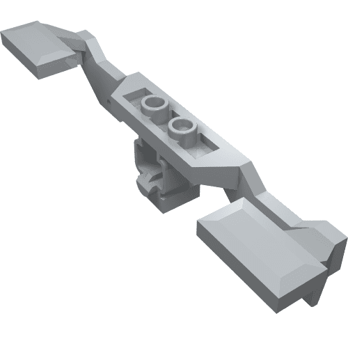 Train Motor Decorative Side 10 x 2 x 2 with Closed Hub Points (for 9V Train Motor) em Cinza azulado claro