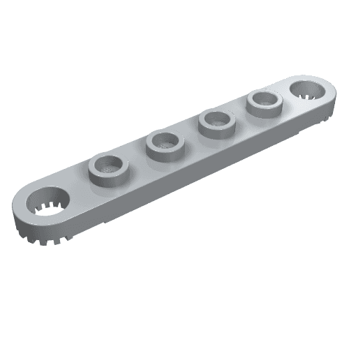 Technic Plate 1 x 6 with Toothed Ends em Cinza azulado claro