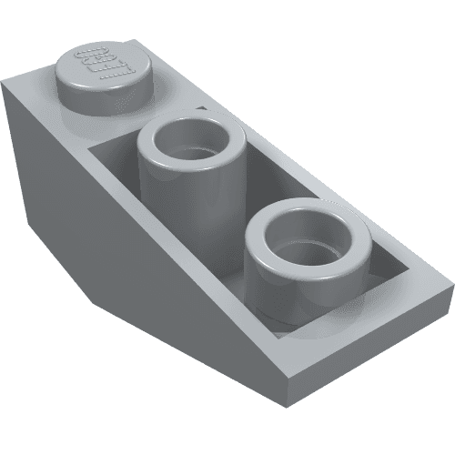 Brick Sloped Inverted 34° 3 x 1 with Internal Stopper em Cinza azulado claro