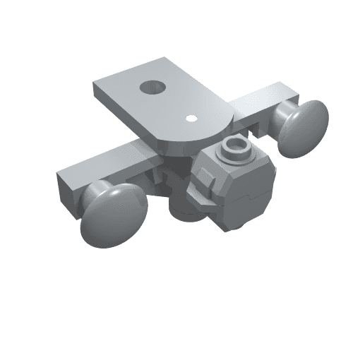Train Buffer Beam with Sealed Magnets [Type 1] em Cinza azulado claro