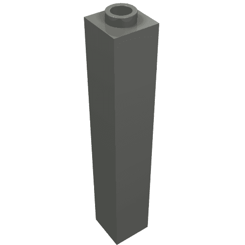 Brick 1 x 1 x 5 with Blocked Open or Hollow Stud em Cinza azulado escuro