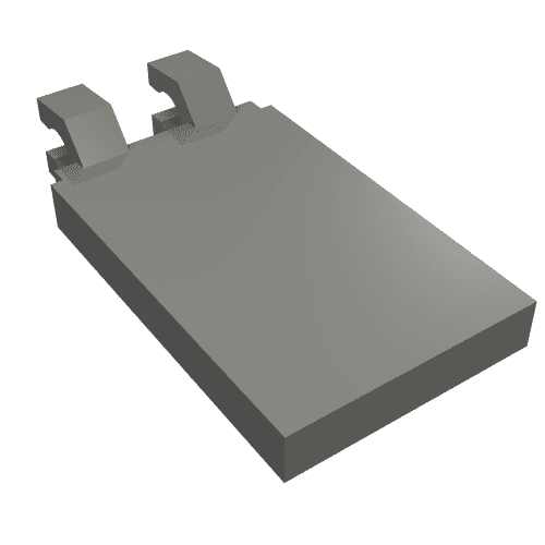 Tile Special 2 x 3 with 2 Clips [Angled Clips] em Cinza azulado escuro