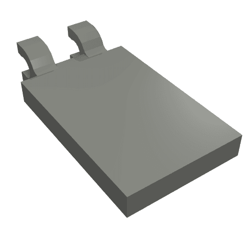 Tile Special 2 x 3 with 2 Clips [Thick U Clips] em Cinza azulado escuro