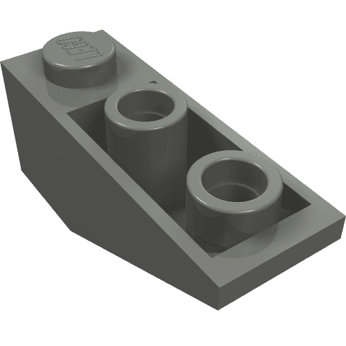 Brick Sloped Inverted 34° 3 x 1 with Internal Stopper em Cinza azulado escuro