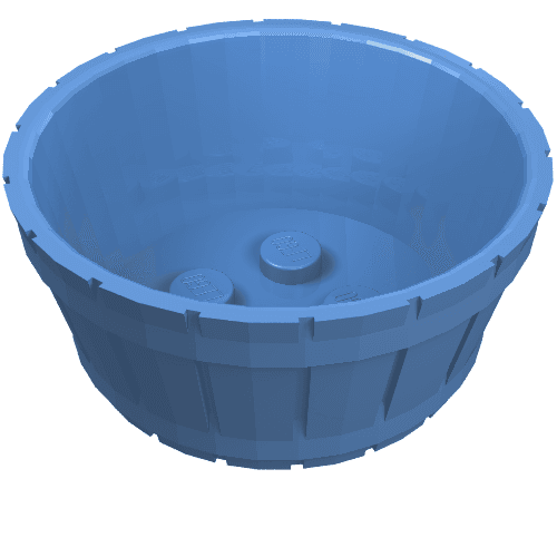 Barrel Half Large em Azul médio