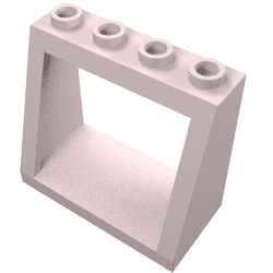 Windscreen 2 x 4 x 3 Frame with Hollow Studs em Rosa claro