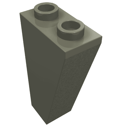 Brick Sloped Inverted 75° 2 x 1 x 3 em Cinza escuro